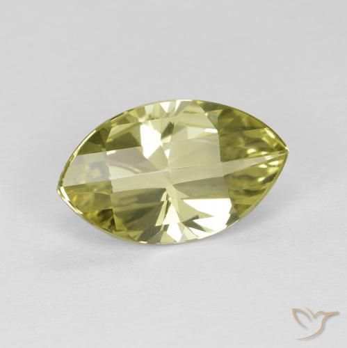 2.71ct Натуральный Зеленовато-желтый Кварц, Маркиза, Чистота VVS