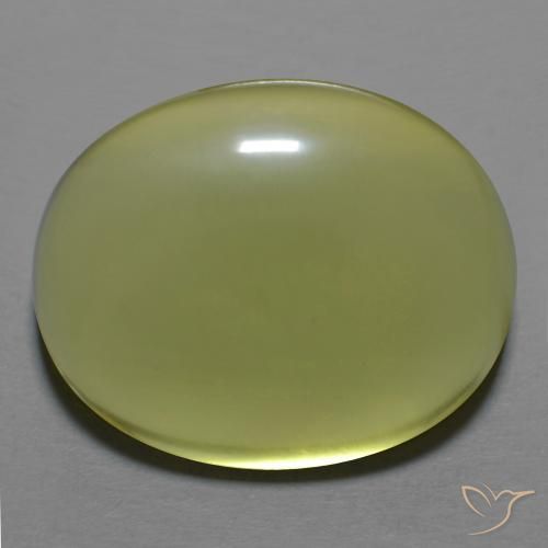 30.57ct Натуральный Зеленовато-желтый Кварц, Овал, Прозрачный