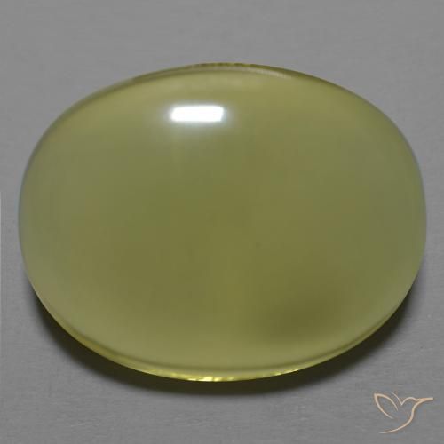 35.42ct Натуральный Светло-желтый Кварц, Овал, Прозрачный