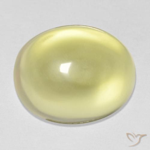 12.14ct Натуральный Светло-желтый Кварц, Овал, Прозрачный