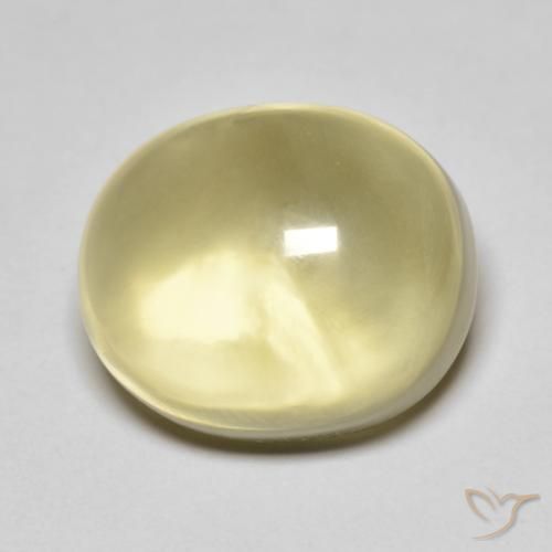 12.80ct Натуральный Светло-желтый Кварц, Овал, Прозрачный