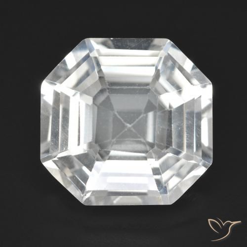 9.37ct Натуральный Белый Кварц, Изумрудная огранка, Чистота VVS