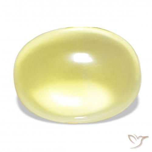 20.89ct Светло-желтый Кварц, Овал, Прозрачный