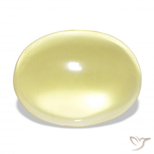 24.84ct Светло-желтый Кварц, Овал, Прозрачный