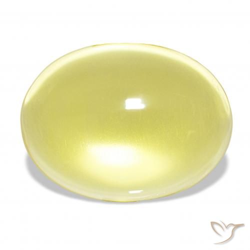25.93ct Светло-желтый Кварц, Овал, Прозрачный