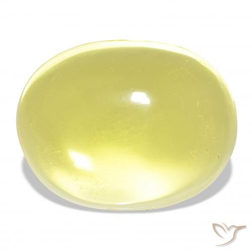 54.69ct Светло-желтый Кварц, Овал, Прозрачный