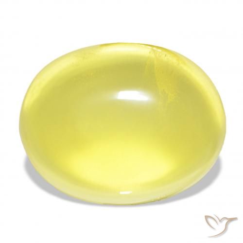 46.40ct Ананас желтый Кварц, Овал, Прозрачный