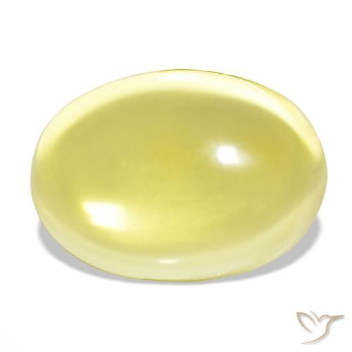 51.98ct Светло-желтый Кварц, Овал, Прозрачный