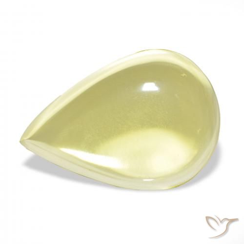 52.29ct Светло-желтый Кварц, Форма груши, Прозрачный