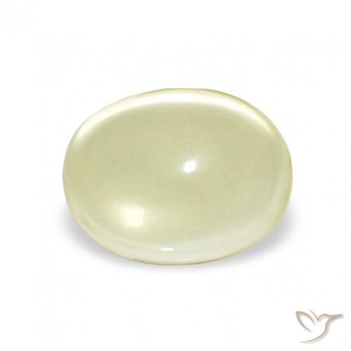 5.31ct Бледно-кремово-желтый Кварц, Овал, Прозрачный