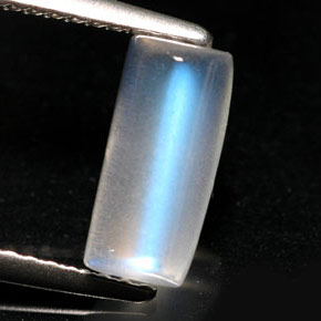 1.88 карата, натуральный Белый Радужный лунный камень, Прозрачный, Полупрозрачный