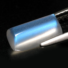 1.88 карата, натуральный Белый Радужный лунный камень, Прозрачный, Полупрозрачный