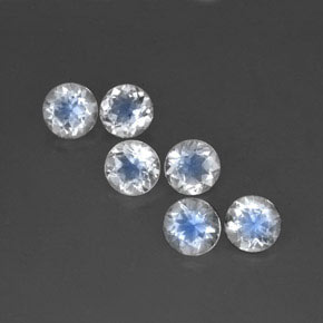  карата, натуральный Сине-белый Радужный лунный камень, Прозрачный, Полупрозрачный