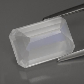 8.16 карата, натуральный Сине-белый Радужный лунный камень, Прозрачный, Полупрозрачный