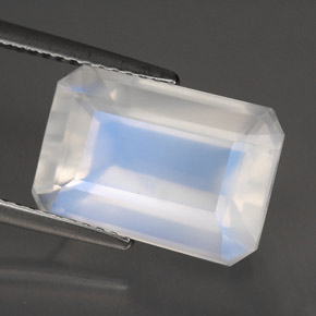 8.24 карата, натуральный Сине-белый Радужный лунный камень, Прозрачный, Полупрозрачный