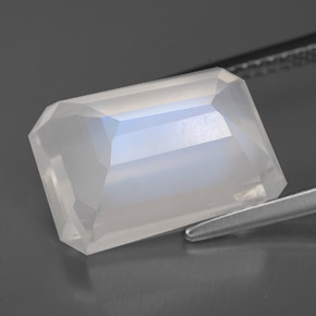 8.24 карата, натуральный Сине-белый Радужный лунный камень, Прозрачный, Полупрозрачный