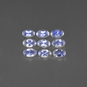  карата, натуральный Сине-белый Радужный лунный камень, Огранка Овал, VVS-VS