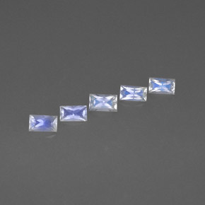 Натуральный сине-белый радужный лунный камень  карата багет, чистота VS