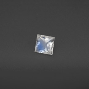 0.26 карата, натуральный Сине-белый Радужный лунный камень, Квадрат, Чистота VS