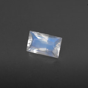 0.42 карата, натуральный Сине-белый Радужный лунный камень, Огранка Багет, Чистота VS