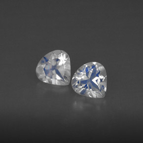  карата, натуральный Сине-белый Радужный лунный камень, Прозрачный, Полупрозрачный