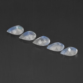  карата, натуральный Сине-белый Радужный лунный камень, Прозрачный, Полупрозрачный