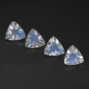  карата, натуральный Сине-белый Радужный лунный камень, Прозрачный, Полупрозрачный