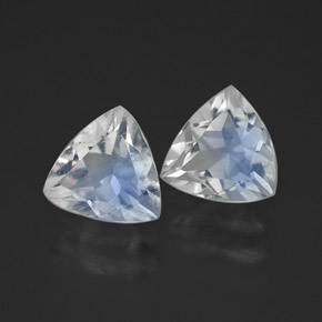  карата, натуральный Сине-белый Радужный лунный камень, Прозрачный, Полупрозрачный