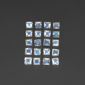 1.99 карата, натуральный Голубовато-белый Радужный лунный камень, Прозрачный, Полупрозрачный