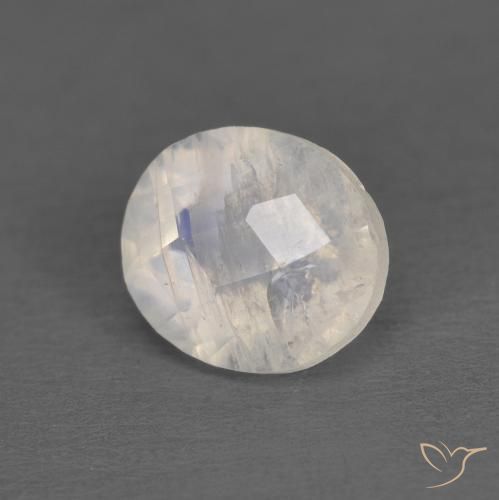 1.21ct Натуральный Голубовато-белый Радужный лунный камень, Овал, Прозрачный
