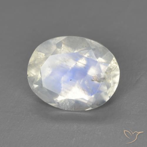 2.71ct Натуральный Голубовато-белый Радужный лунный камень, Овал, Прозрачный