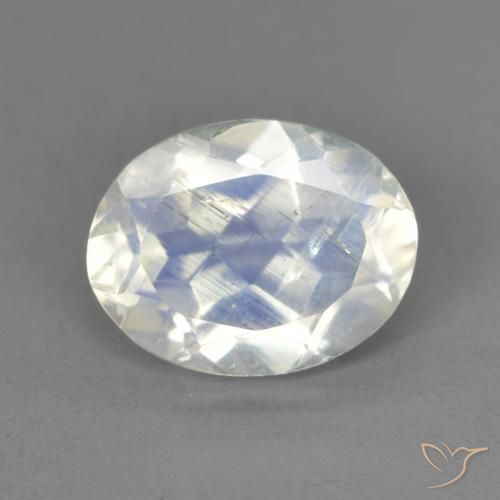 1.84ct Натуральный Голубовато-белый Радужный лунный камень, Овал, Прозрачный