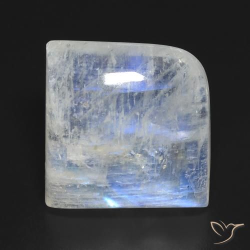 15.23ct Натуральный Голубовато-белый Радужный лунный камень, причудливая, Прозрачный