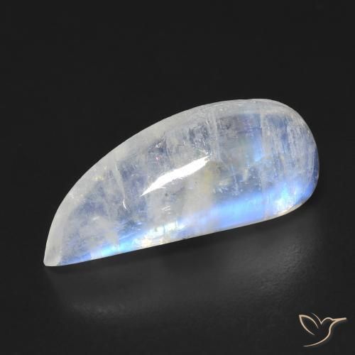 6.69ct Натуральный Голубовато-белый Радужный лунный камень, причудливая, Прозрачный
