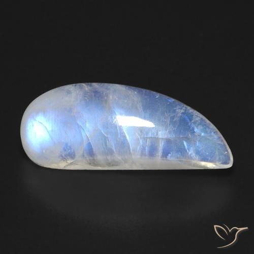 8.00ct Натуральный Голубовато-белый Радужный лунный камень, причудливая, Прозрачный