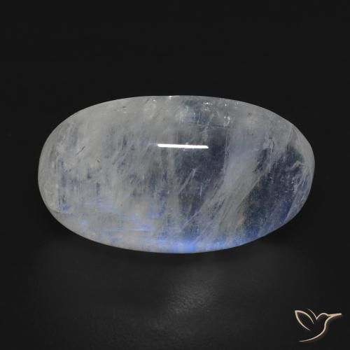 12.73ct Натуральный Голубовато-белый Радужный лунный камень, Овал, Прозрачный