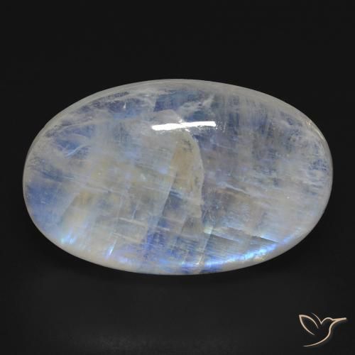 25.56ct Натуральный Голубовато-белый Радужный лунный камень, Овал, Прозрачный