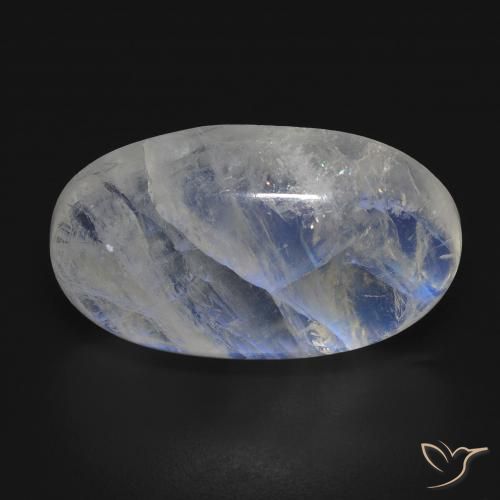 20.08ct Натуральный Голубовато-белый Радужный лунный камень, Овал, Прозрачный