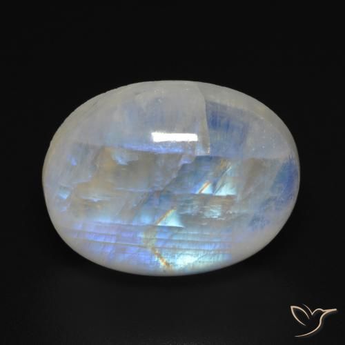 16.79ct Натуральный Голубовато-белый Радужный лунный камень, Овал, Прозрачный