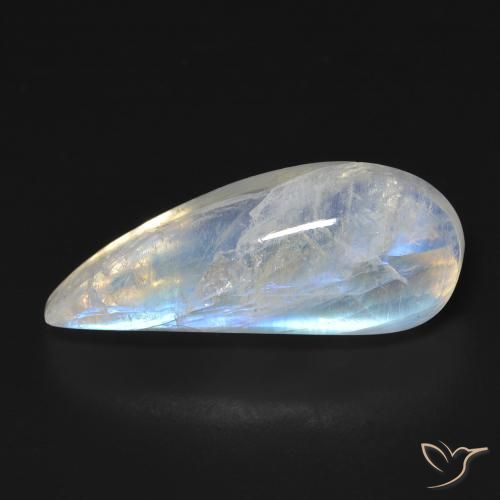 11.93ct Натуральный Голубовато-белый Радужный лунный камень, причудливая, Прозрачный