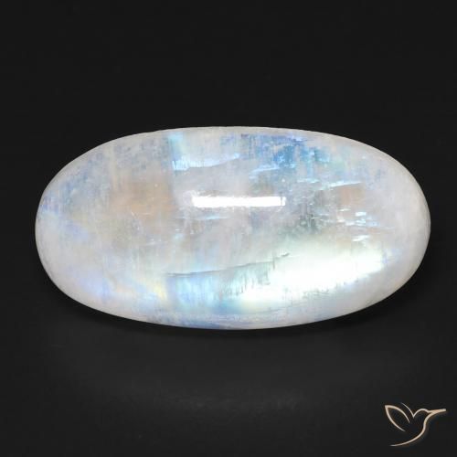 11.77ct Натуральный Голубовато-белый Радужный лунный камень, Овал, Прозрачный