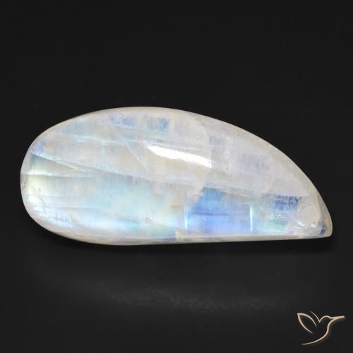 20.59ct Натуральный Голубовато-белый Радужный лунный камень, причудливая, Прозрачный