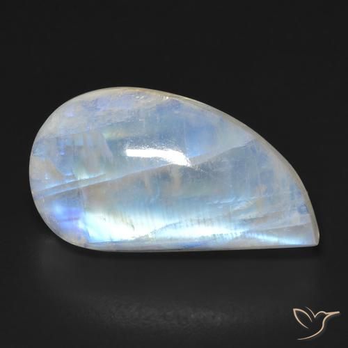 12.96ct Натуральный Голубовато-белый Радужный лунный камень, причудливая, Прозрачный