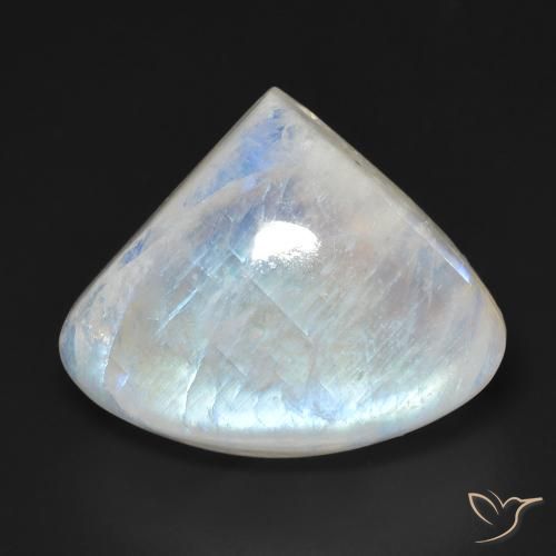21.35ct Натуральный Голубовато-белый Радужный лунный камень, Форма груши, Прозрачный