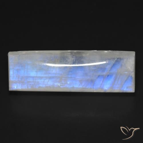 32.48ct Натуральный Голубовато-белый Радужный лунный камень, Огранка Багет, Прозрачный