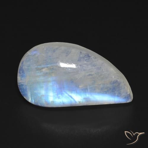 11.64ct Натуральный Голубовато-белый Радужный лунный камень, причудливая, Прозрачный