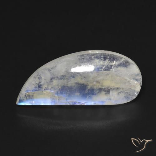 7.16ct Натуральный Голубовато-белый Радужный лунный камень, причудливая, Прозрачный
