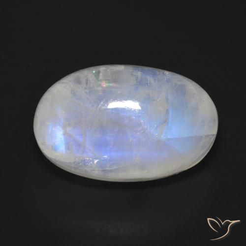 19.49ct Натуральный Голубовато-белый Радужный лунный камень, Овал, Непрозрачный