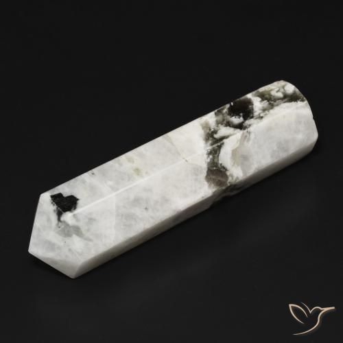 49.65ct Натуральный Белый с черным Радужный лунный камень, причудливая, Непрозрачный