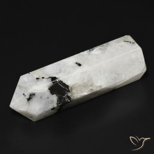 43.87ct Натуральный Белый с черным Радужный лунный камень, причудливая, Непрозрачный